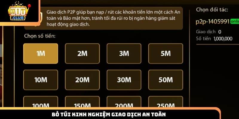 Bỏ túi kinh nghiệm giao dịch an toàn